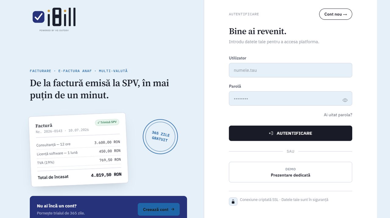 iBill: Sign-in page