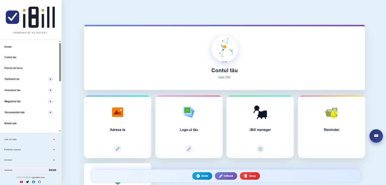 iBill: Company account