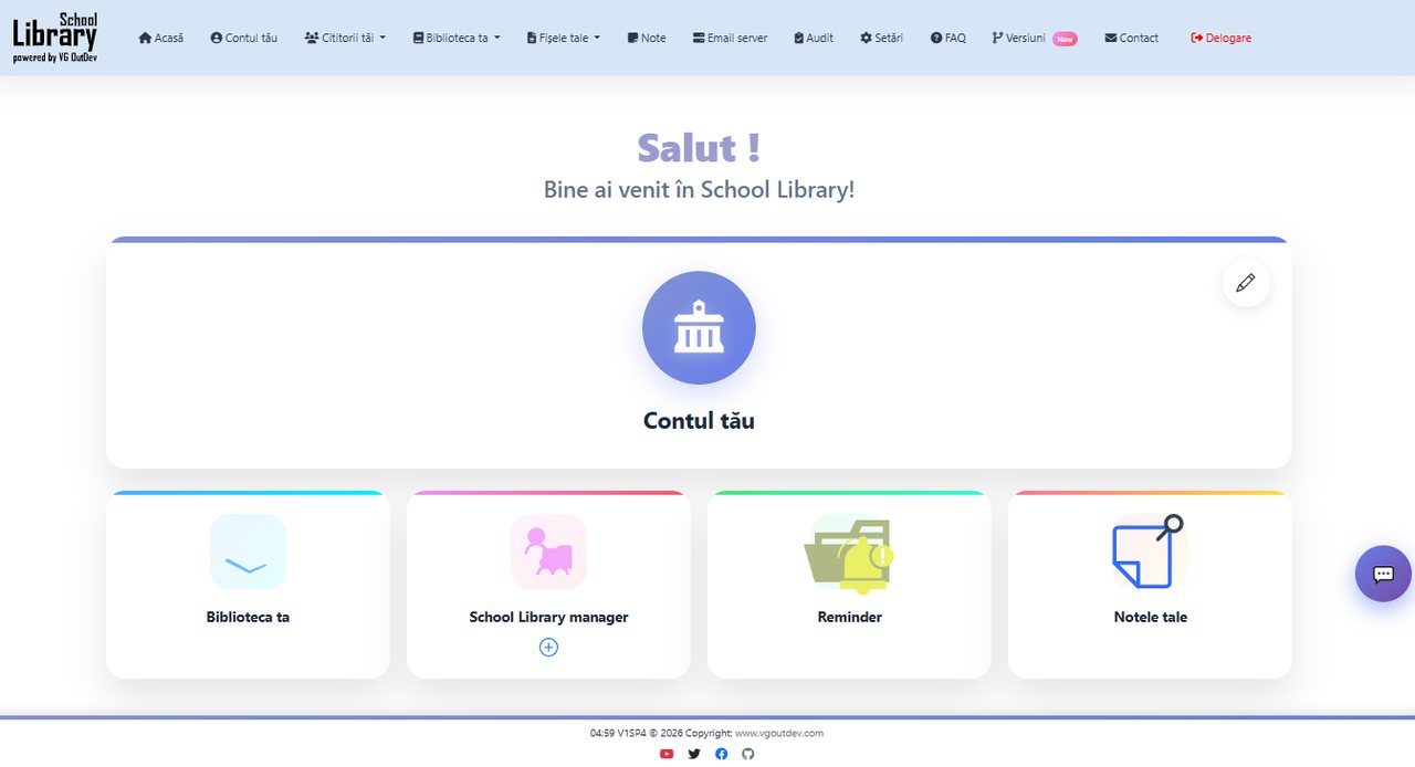 School Library: Dashboard