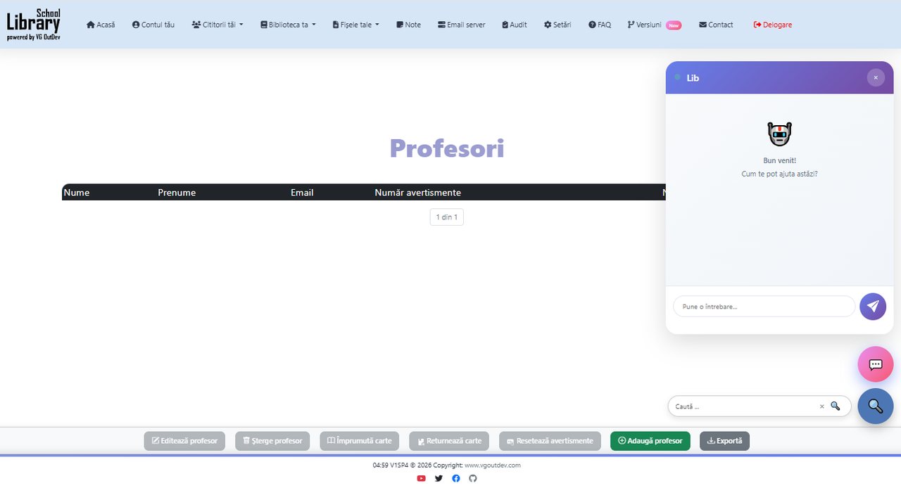 School Library: Teachers, with the built-in assistant